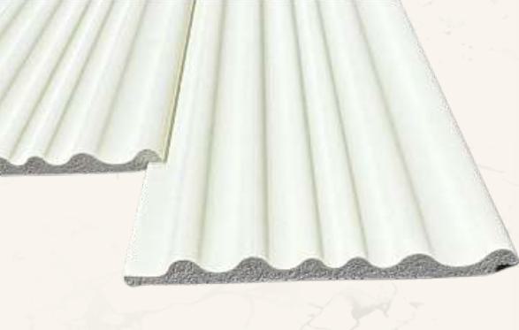 Plain Solids Charcoal Louvers Panel Colors White 9.5x0.4 Ft - Pn 00519
