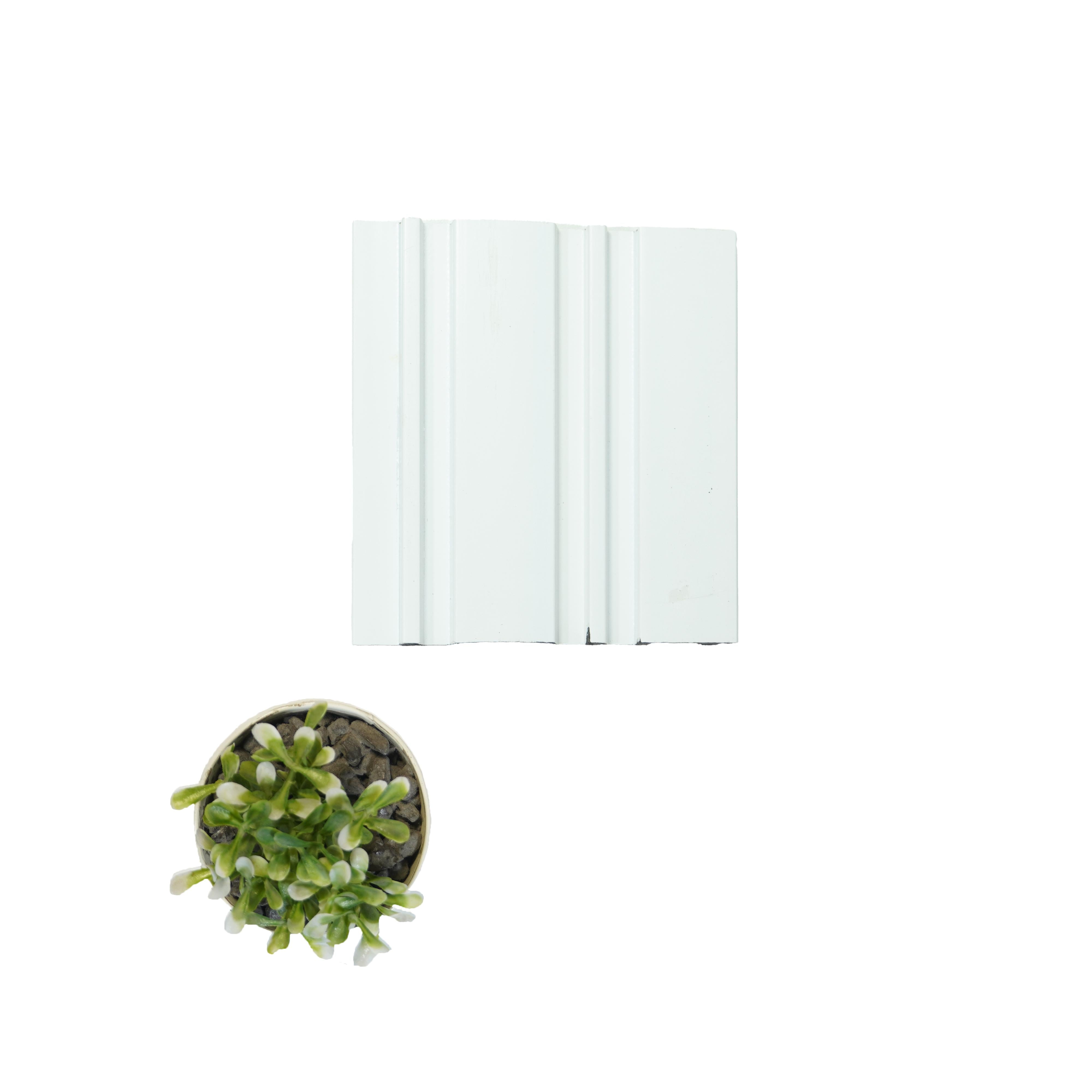 Plain Solids Charcoal Louvers Panel Colors White 9.5x0.4 Ft - Pn 00676