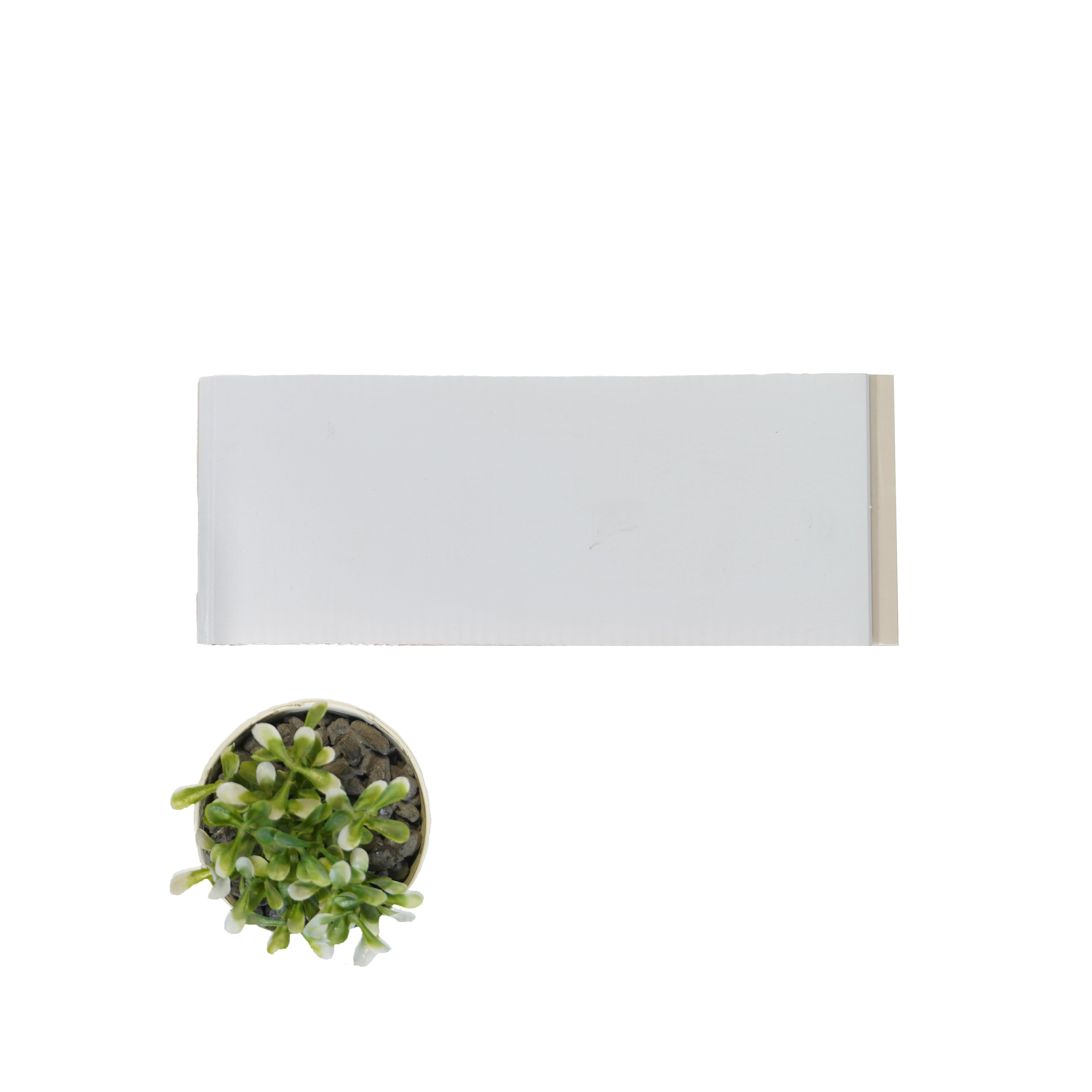 Decorative Wall Panel Plain Colors White 10x0.83 Ft - Pn 00435