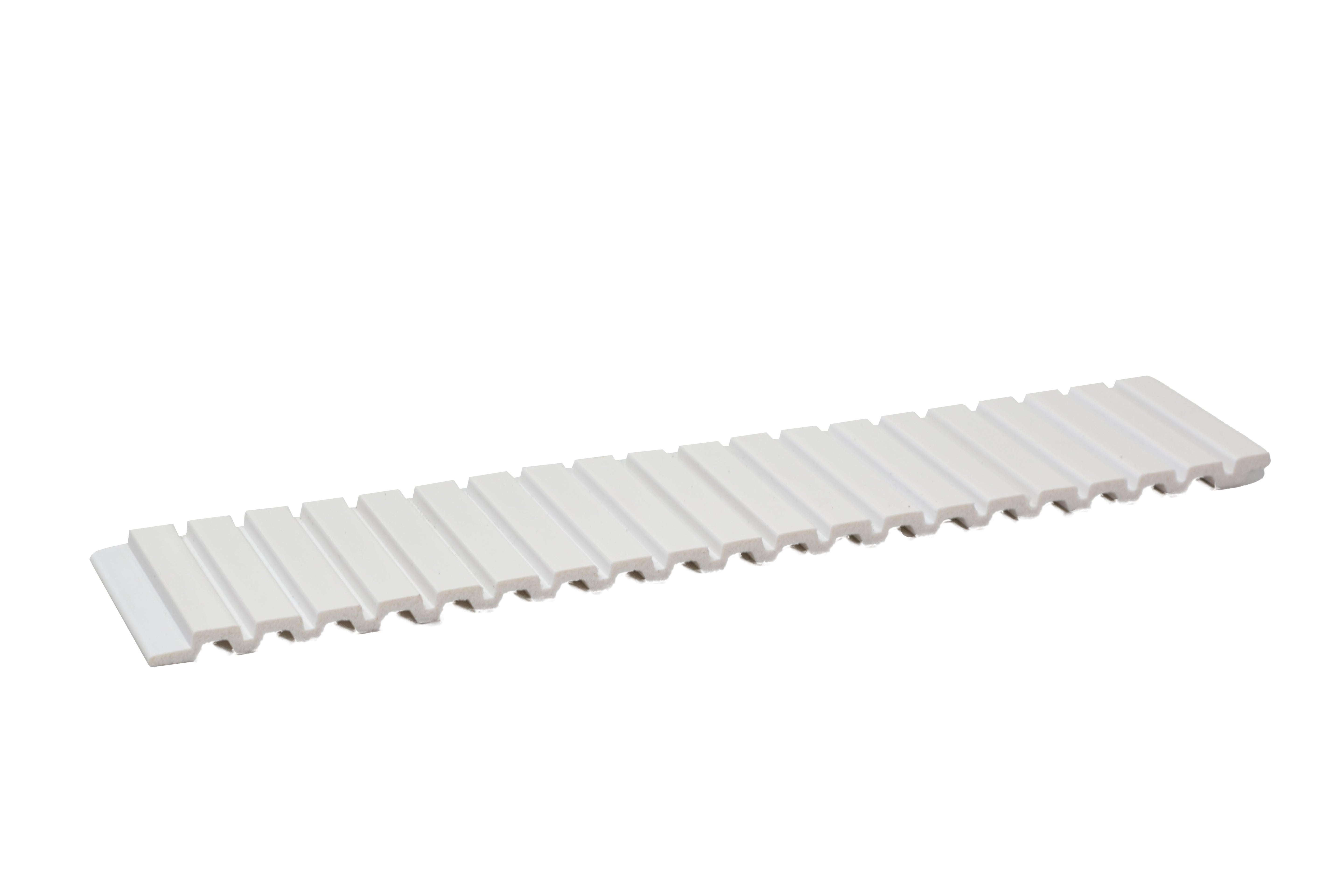 Rang Charcoal Louver Plain Colors White 8x1 Ft - Ra 8111