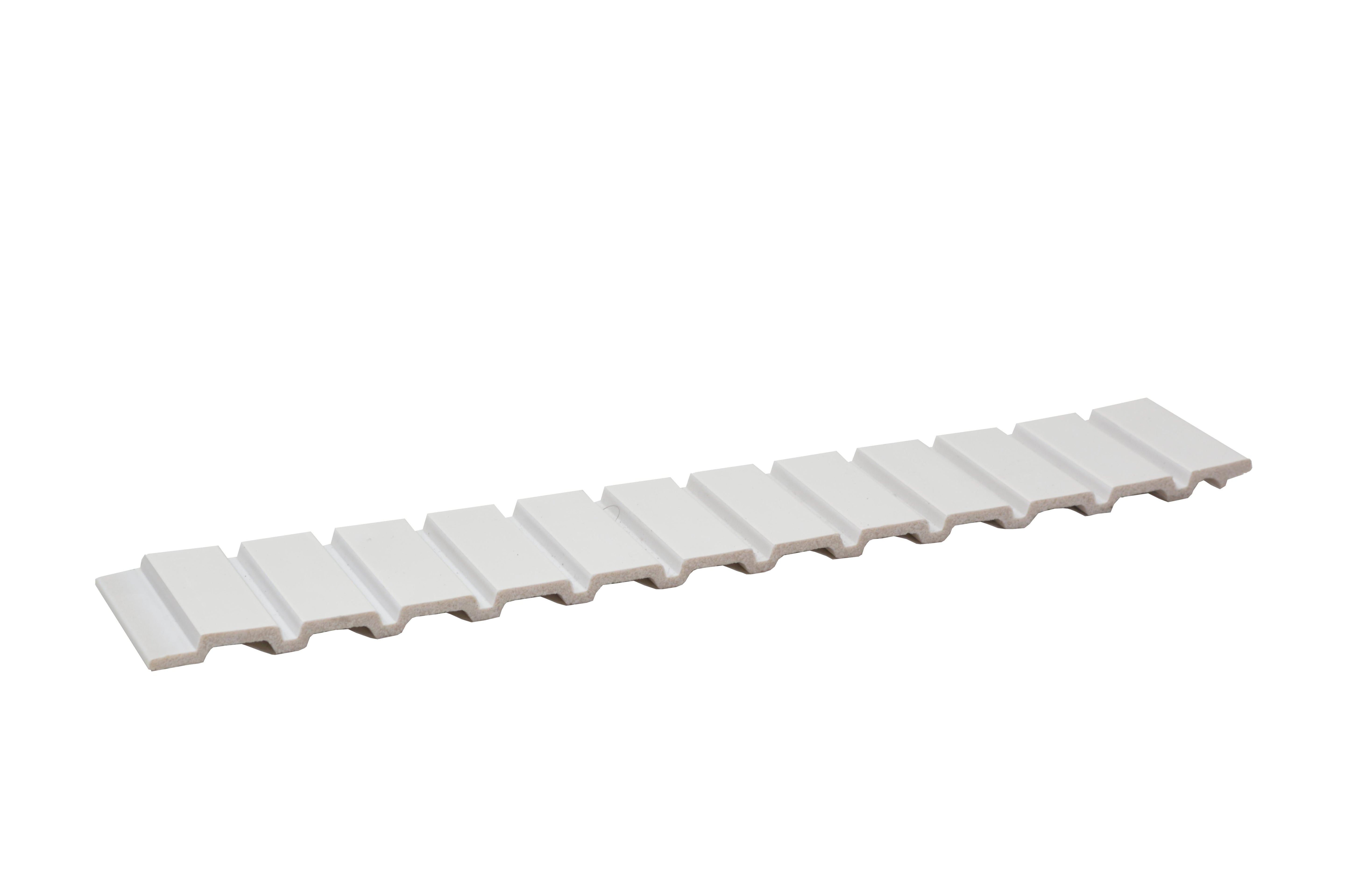 Rang Charcoal Louver Plain Colors White 8x1 Ft - Ra 8113