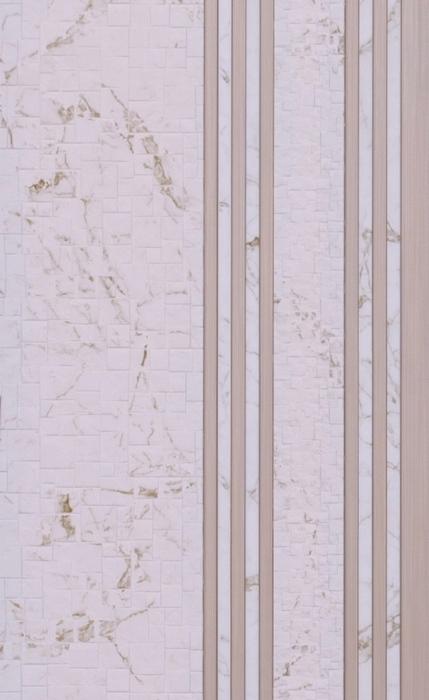 White Stone Charcoal Louvers Marble & 8x1 Ft - Ed 9102