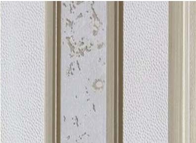 White Wooden Louvers Panel Wood 8x0.58 Ft - 972011