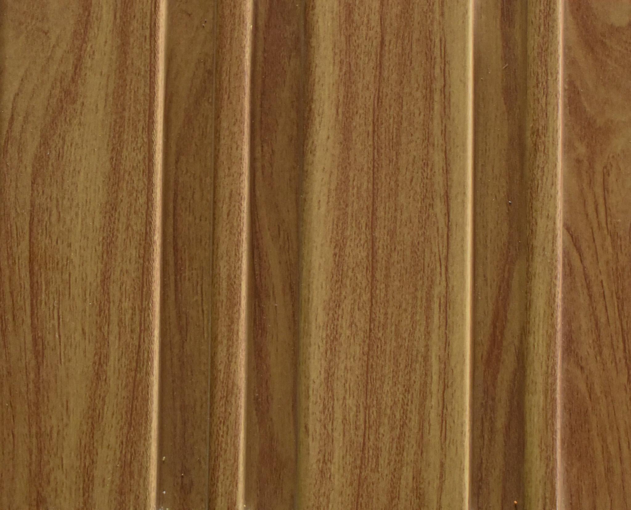 Fluted Louvers Wood Brown 8x0.33 Ft - C 09
