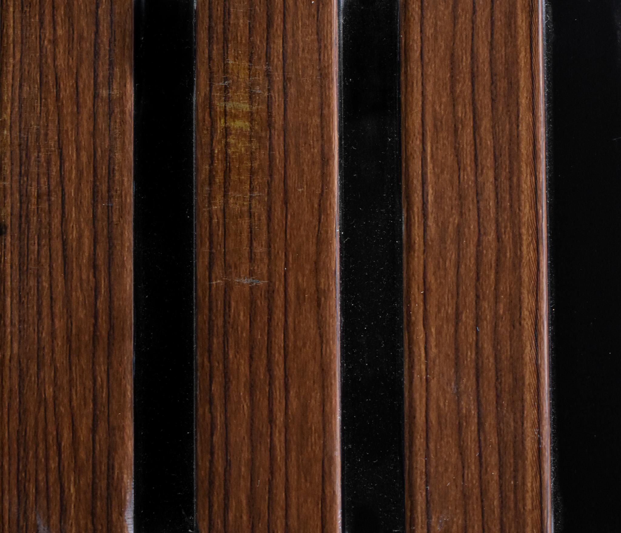 Fluted Louvers Wood Brown 8x0.33 Ft - C 11