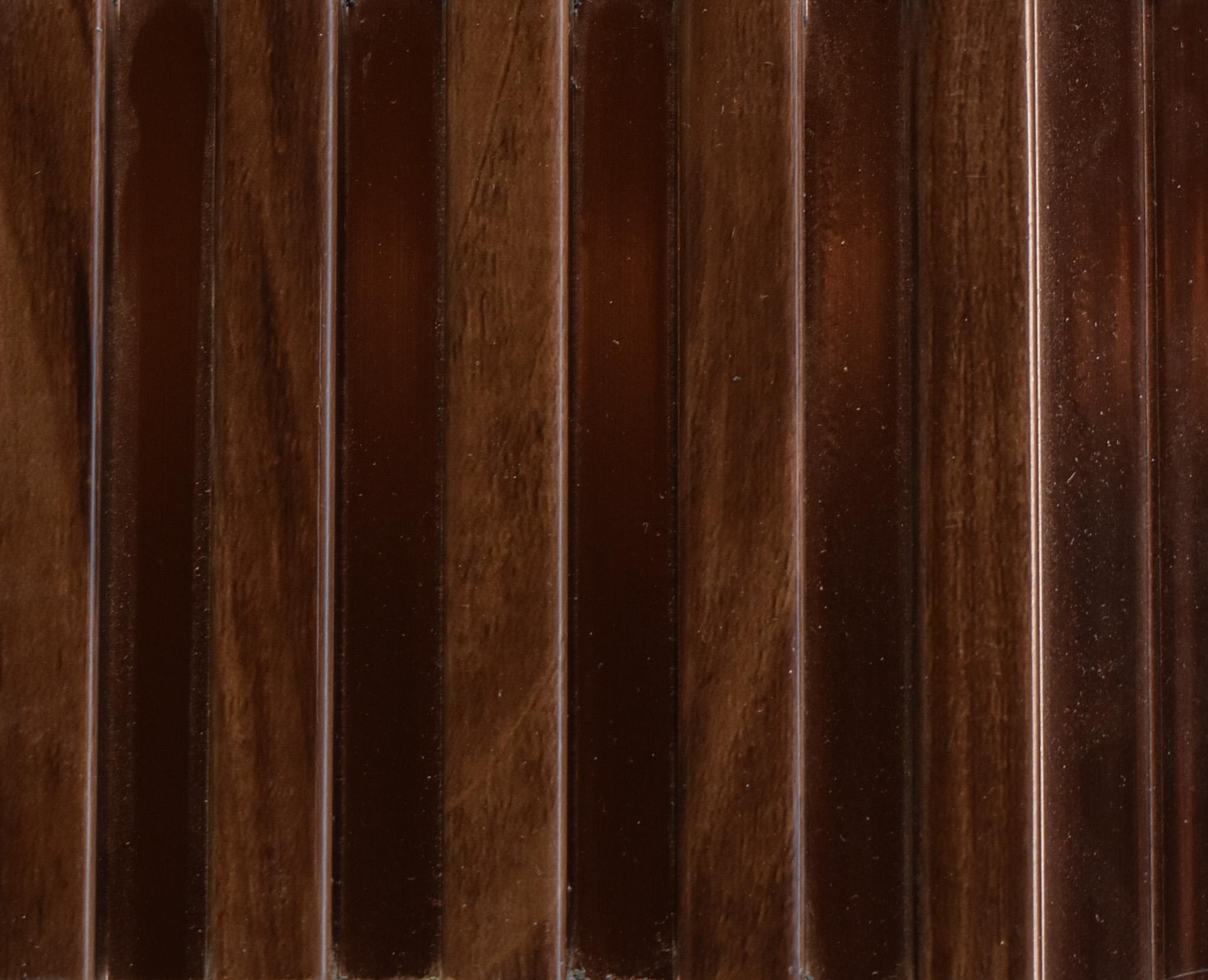 Fluted Louvers Wood Brown 8x0.33 Ft - C 26