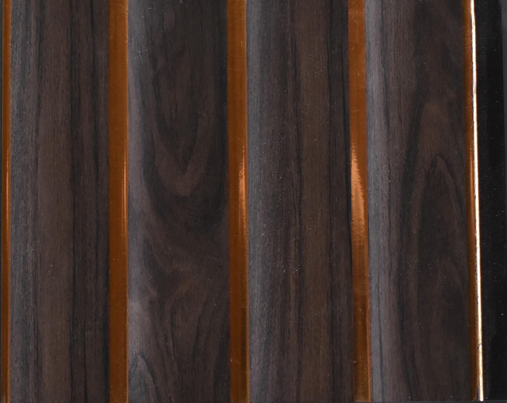 Fluted Louvers Wood Brown 8x0.33 Ft - C 29