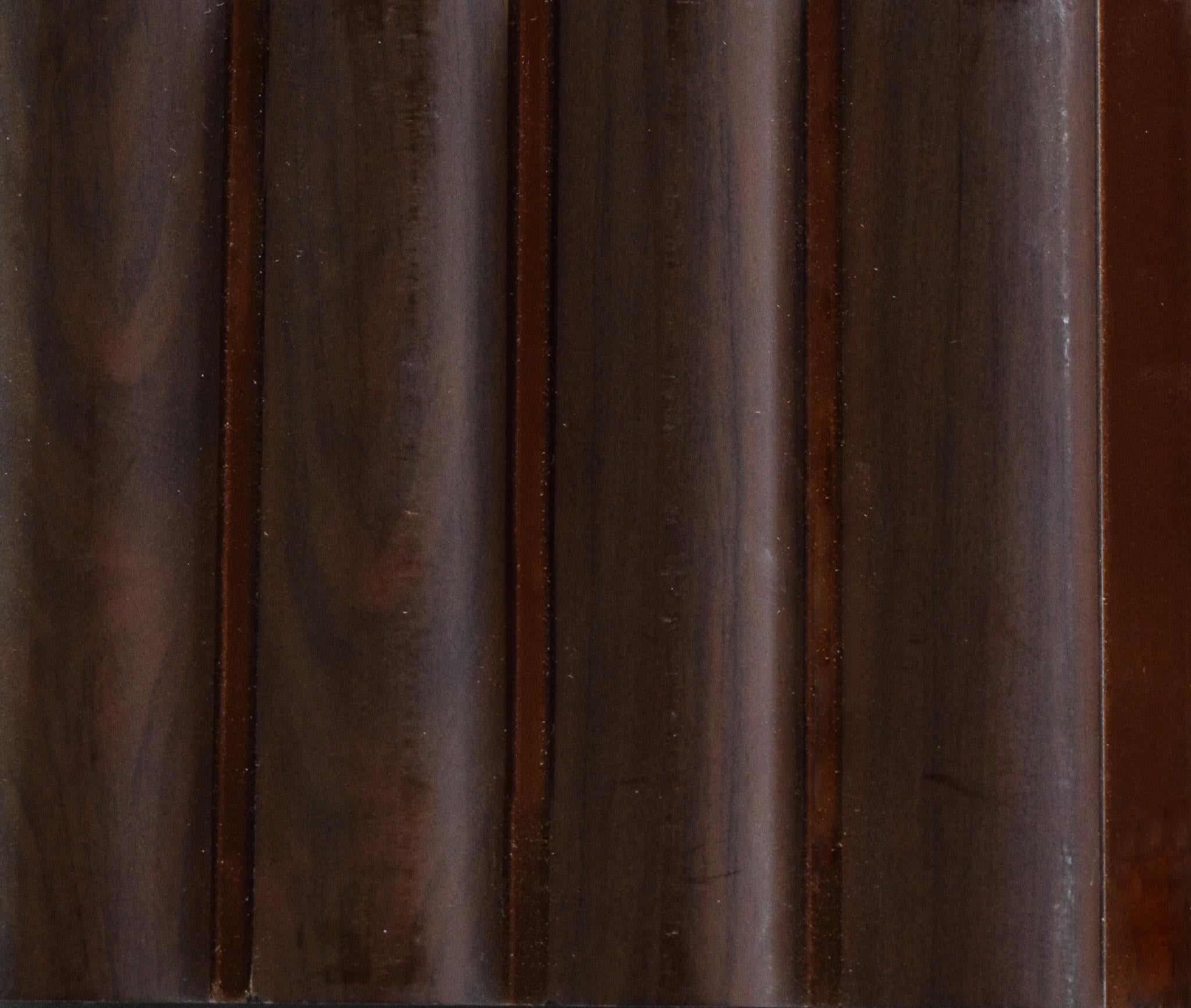 Fluted Louvers Wood Brown 8x0.33 Ft - C 37