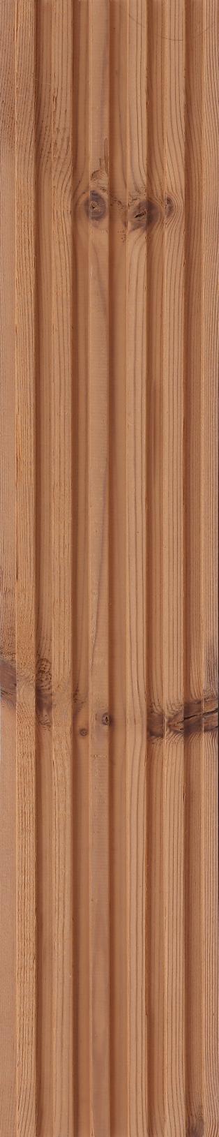 Fluted Louvers Wood Brown 8x0.41 Ft - Cd 6-Line