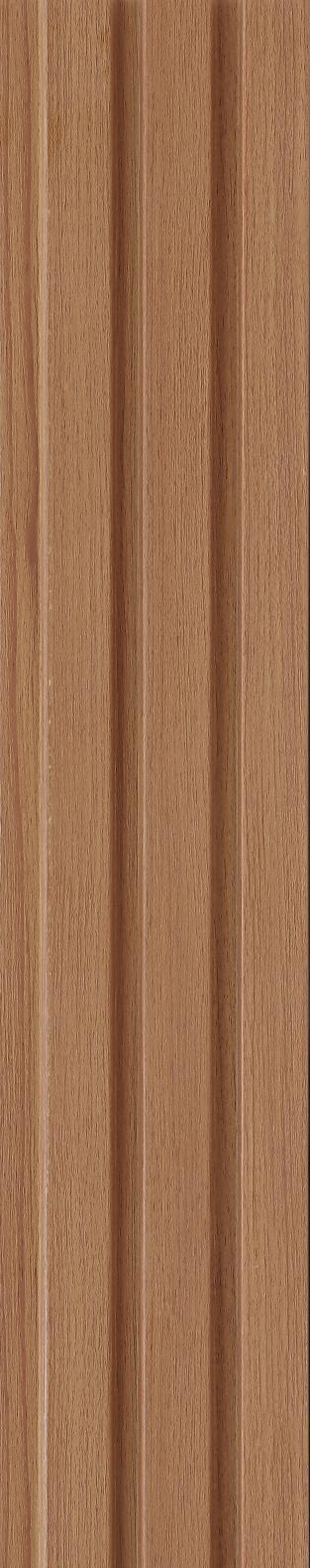 Fluted Louvers Wood Brown 8x0.41 Ft - Cd 301