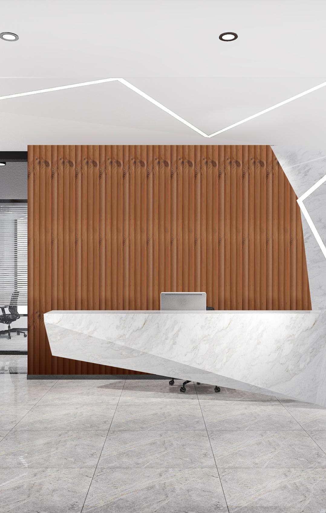 Fluted Louvers Wood Brown 8x0.41 Ft - Cd 4-U