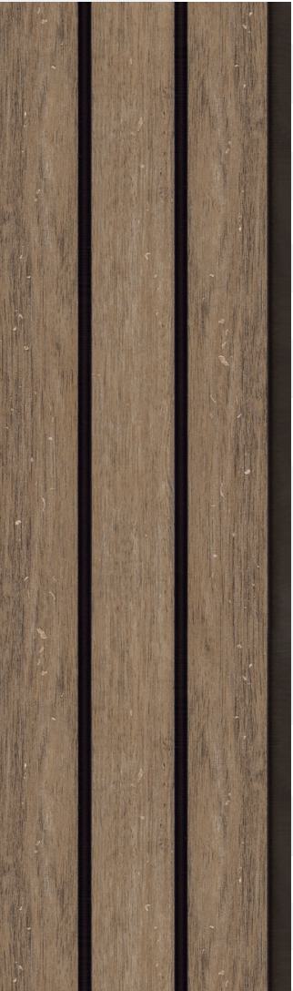Wood Charcoal Louvers Brown 8x0.41 Ft - S5 153
