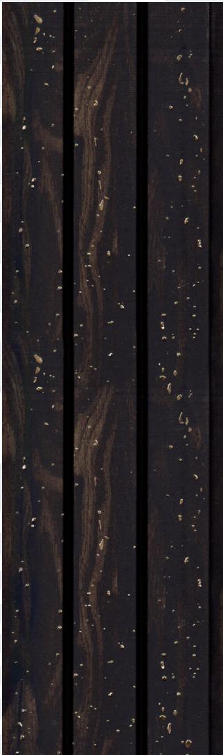 Wood Charcoal Louvers Brown 8x0.41 Ft - S5 155