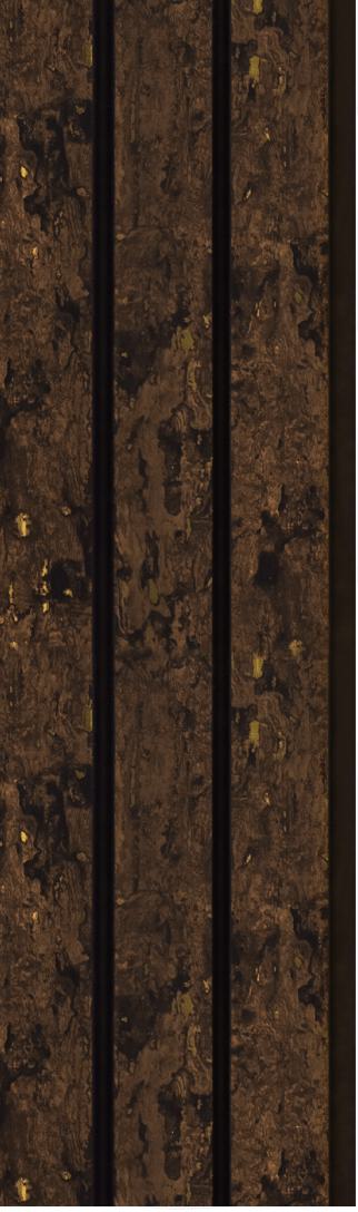 Wood Charcoal Louvers Panel Brown 8x0.41 Ft - S5 156