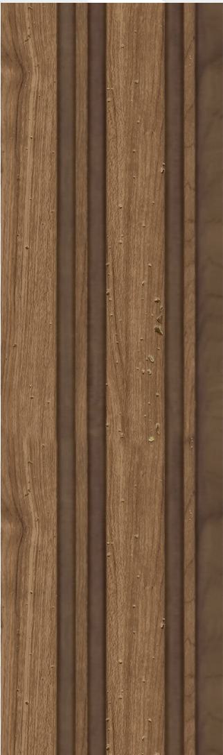 Wood Charcoal Louvers Brown 8x0.41 Ft - S5 159