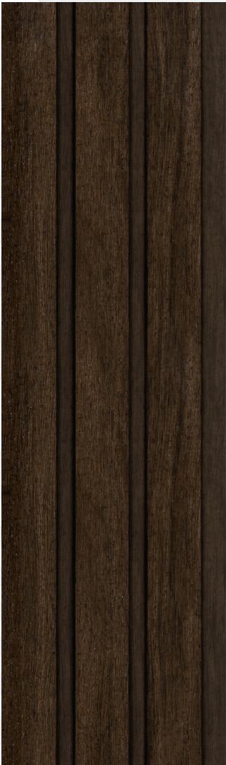 Wood Charcoal Louvers Brown 8x0.41 Ft - S5 165