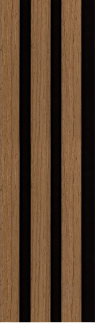 Wood Charcoal Louvers Brown 8x0.41 Ft - S5 172