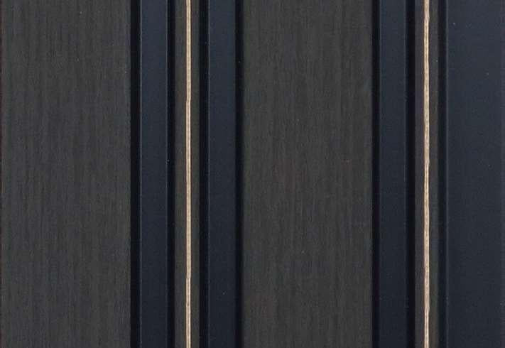 Black Charcoal Louvers Wood 9.5x0.4 Ft - Mrl 161