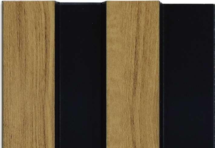 Wood Finish Brown Charcoal Louvers 9.5x0.39 Ft - Mrl 212