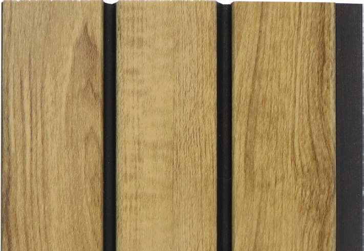 Wood Finish Brown Charcoal Louvers 9.5x0.4 Ft - Mrl 112