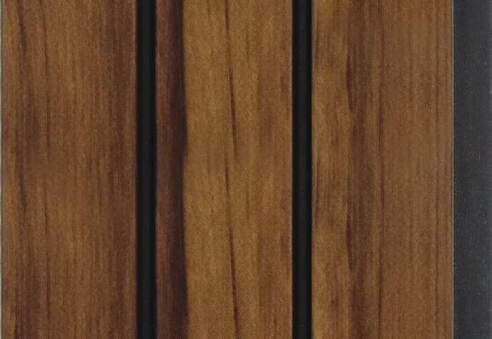 Wood Finish Brown Charcoal Louvers 9.5x0.4 Ft - Mrl 114