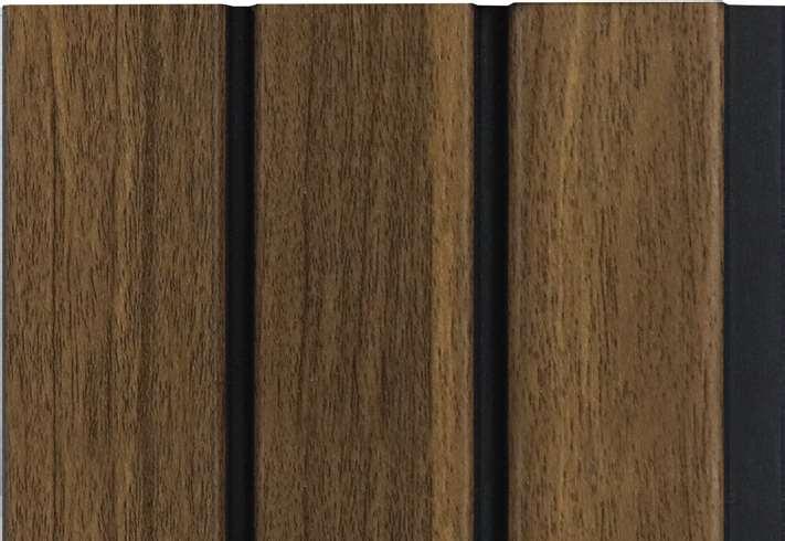 Wood Finish Brown Charcoal Louvers 9.5x0.4 Ft - Mrl 116