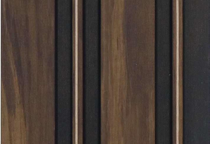 Wood Finish Brown Charcoal Louvers 9.5x0.4 Ft - Mrl 162