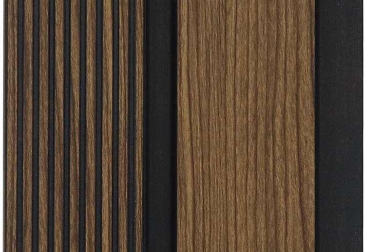 Wood Finish Brown Charcoal Louvers 9.5x0.4 Ft - Mrl 171