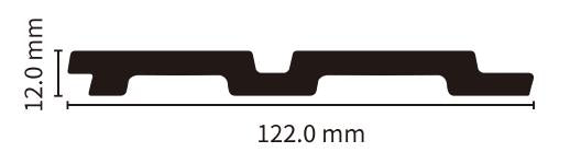 Wood Finish Brown Charcoal Louvers 9.5x0.4 Ft - Mrl 173