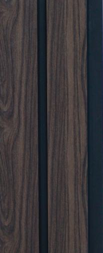 Wood Finish Brown Charcoal Louvers 9.5x0.4 Ft - Mrl 177
