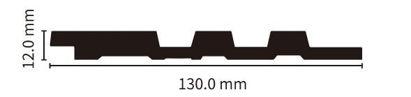 Wood Finish Brown Charcoal Louvers 9.5x0.42 Ft - Mrl 102