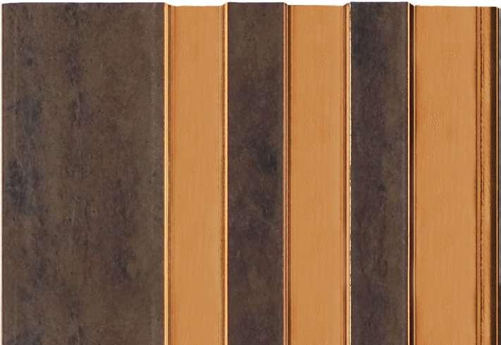 Wood Finish Brown Charcoal Louvers 9.5x0.42 Ft - Mrl 102