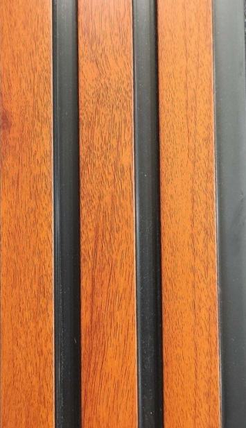 Brown Charcoal Louvers Wood 9.2x0.41 Ft - Cb 107