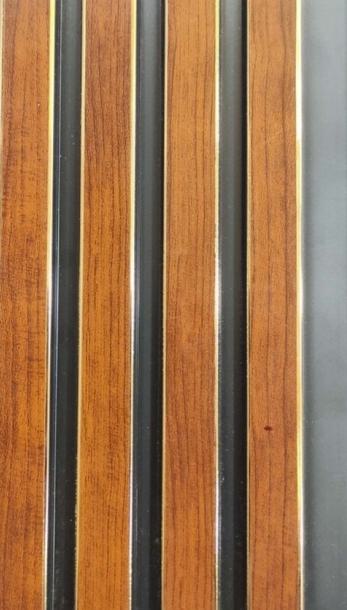 Brown Charcoal Louvers Wood 9.2x0.41 Ft - Cb 116