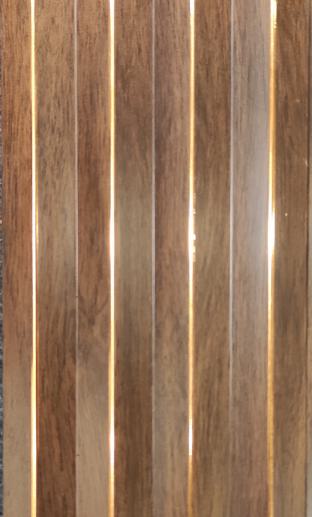 Brown Charcoal Louvers Wood 9.2x0.41 Ft - Cb 117