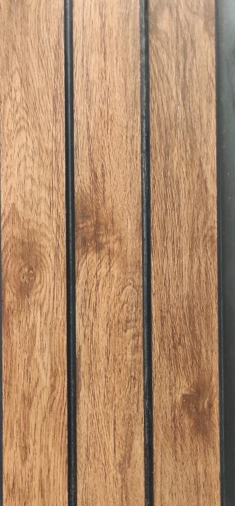 Brown Charcoal Louvers Wood 9.2x0.41 Ft - Cb 131