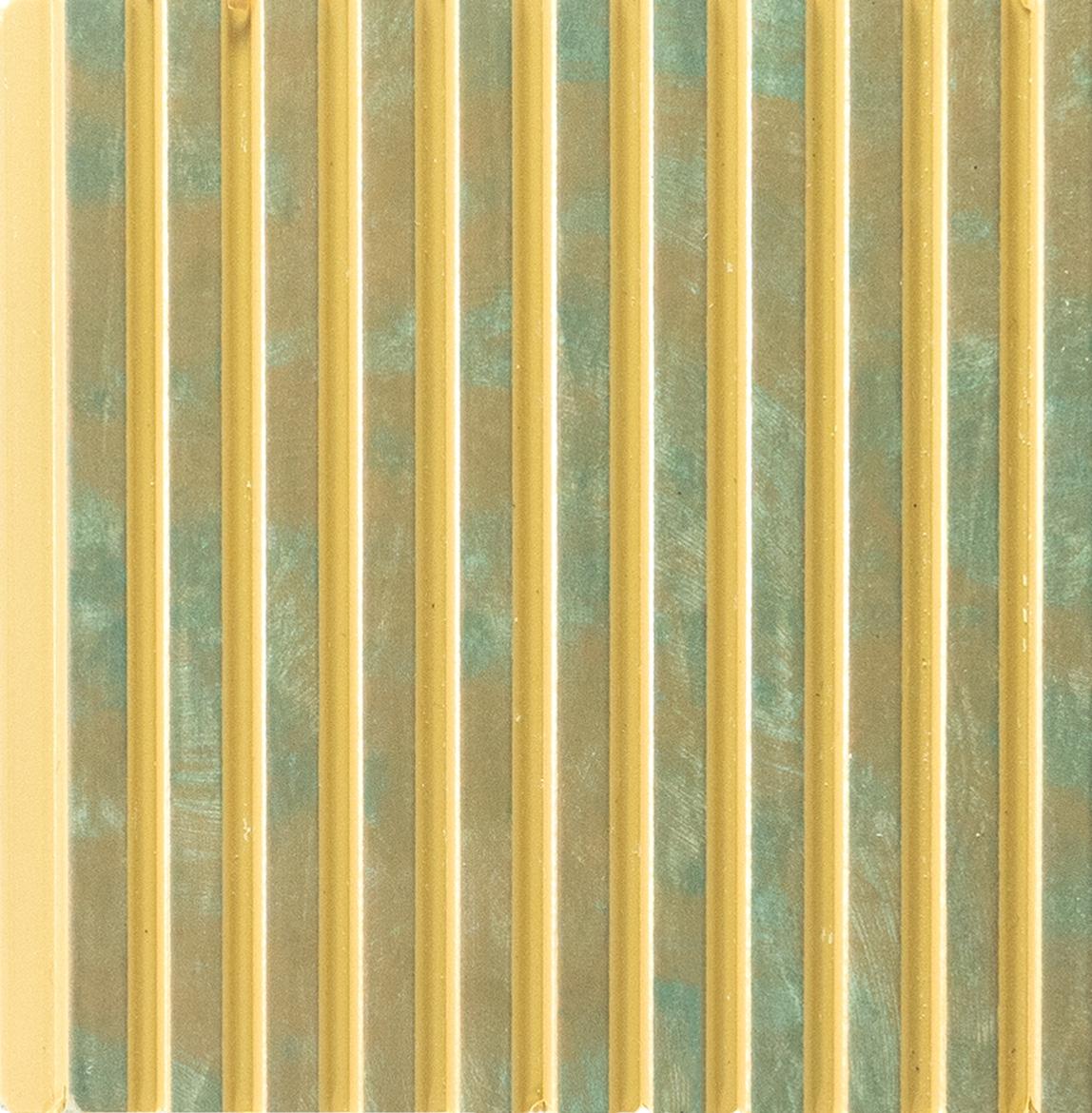 Yellow Marble Charcoal Louvers Panel & Stone 9.5x0.32 Ft - Pn 00476