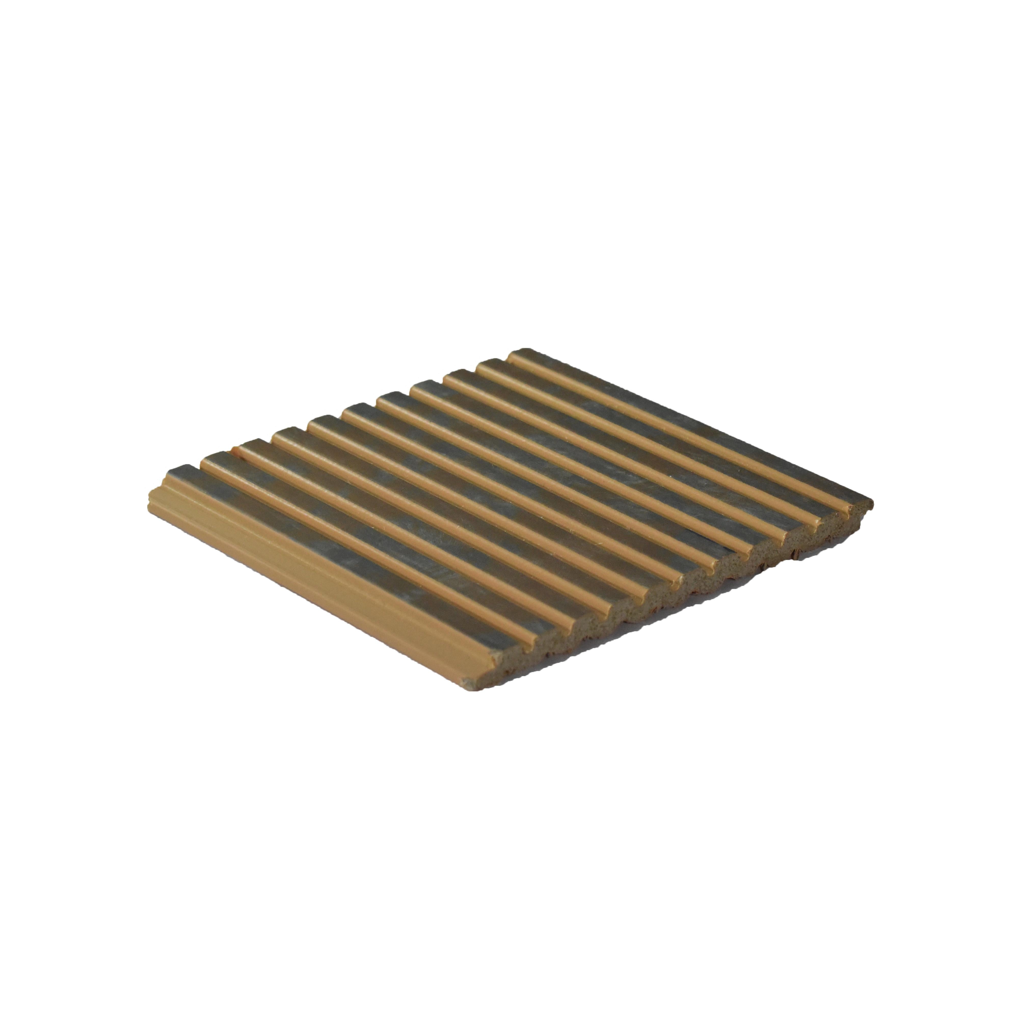 Yellow Marble Charcoal Louvers Panel & Stone 9.5x0.32 Ft - Pn 00476