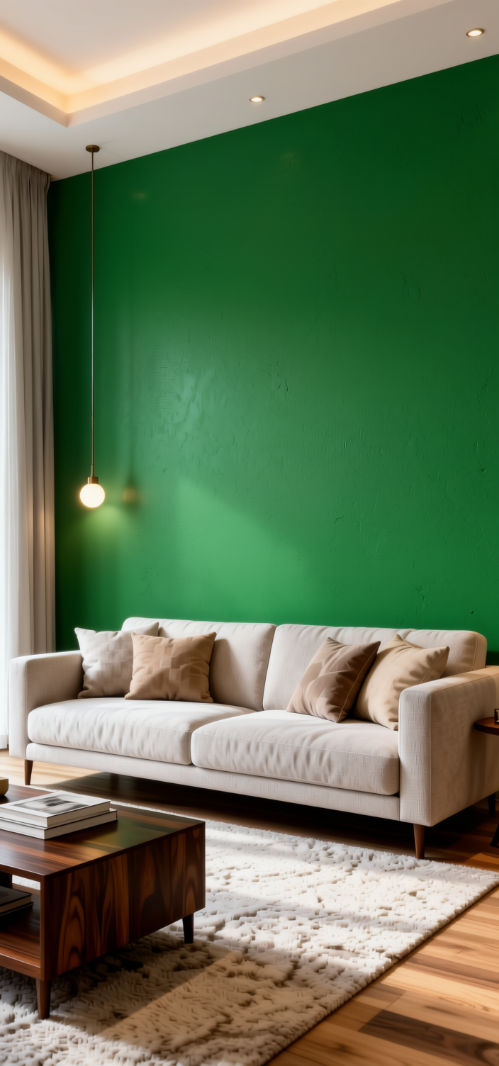Lush Plain Laminate 8x4 ft Texture 1.25 mm - LS 1116 — application view in a modern living room