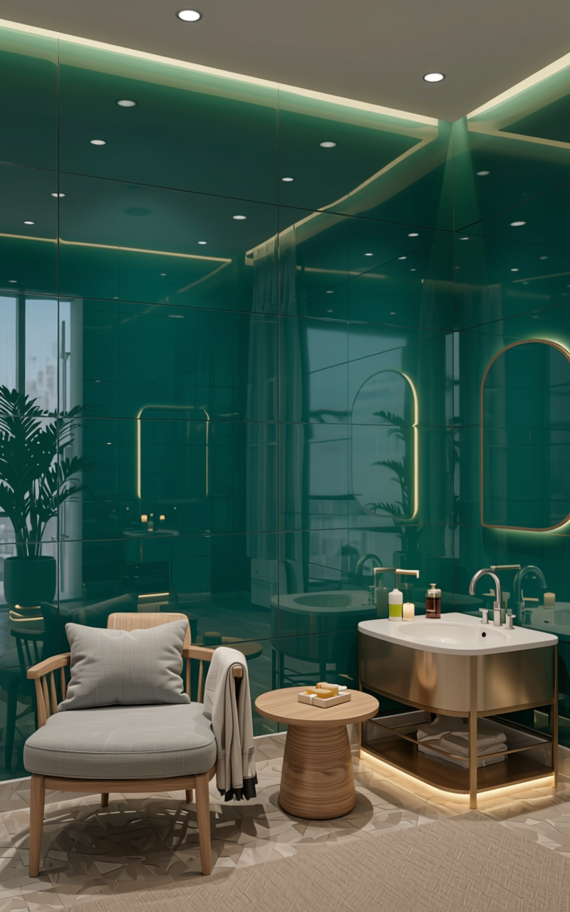 Sapphire 14020 Plain Colors Laminate 8*4 ft Mirror 1.5 mm - SAP-14020 — application view in a spa