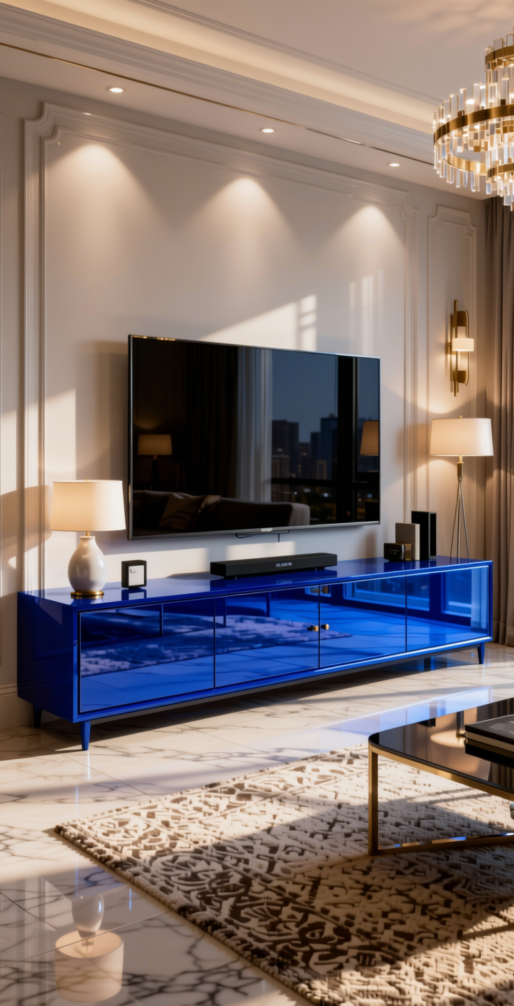 Sapphire 14383 Plain Colors Laminate 8*4 ft Mirror 1.5 mm - SAP-14383 — application view in a luxury living room