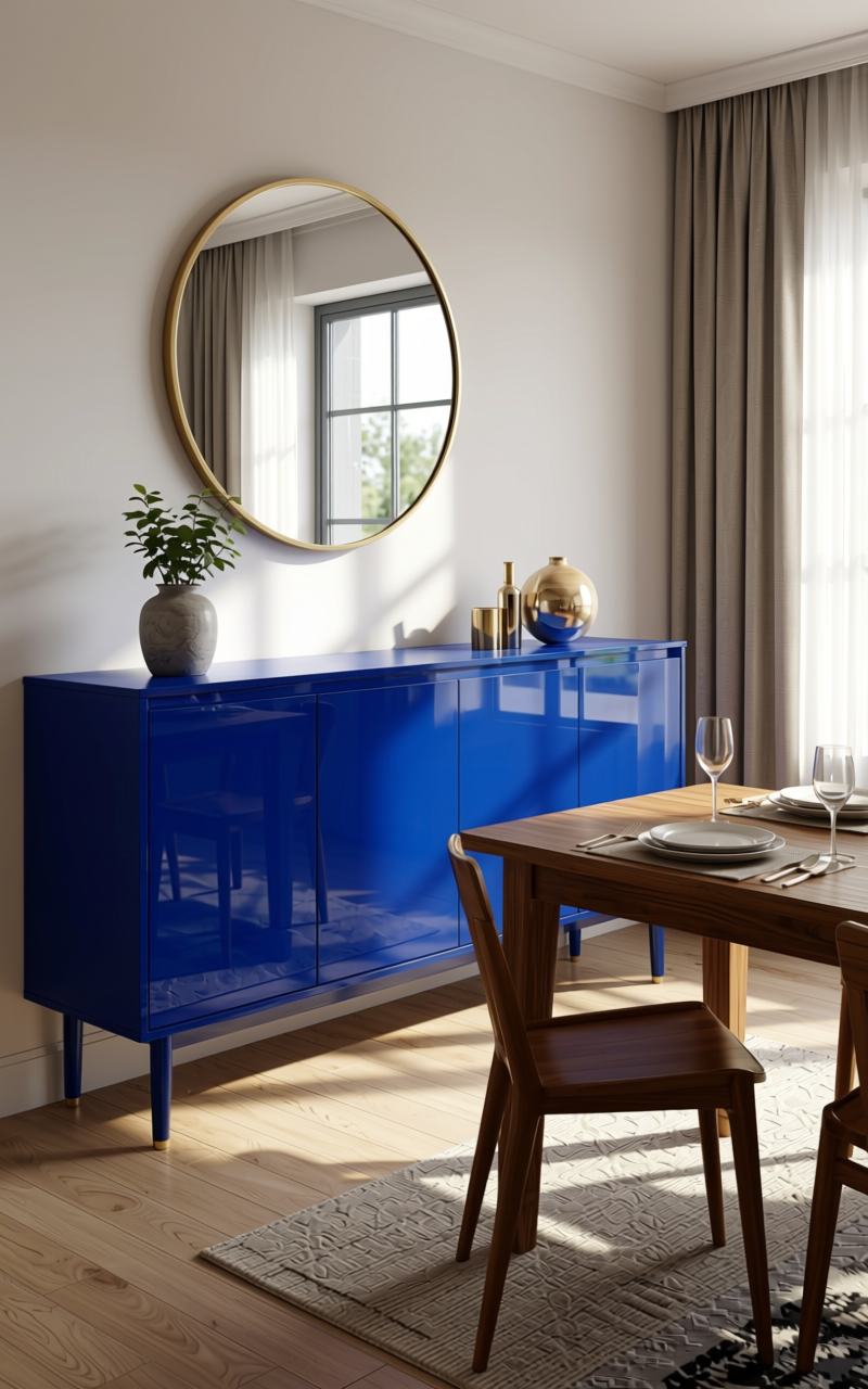 Sapphire 14515 Plain Colors Laminate 8*4 ft Mirror 1.5 mm - SAP-14515 — application view in a dining room
