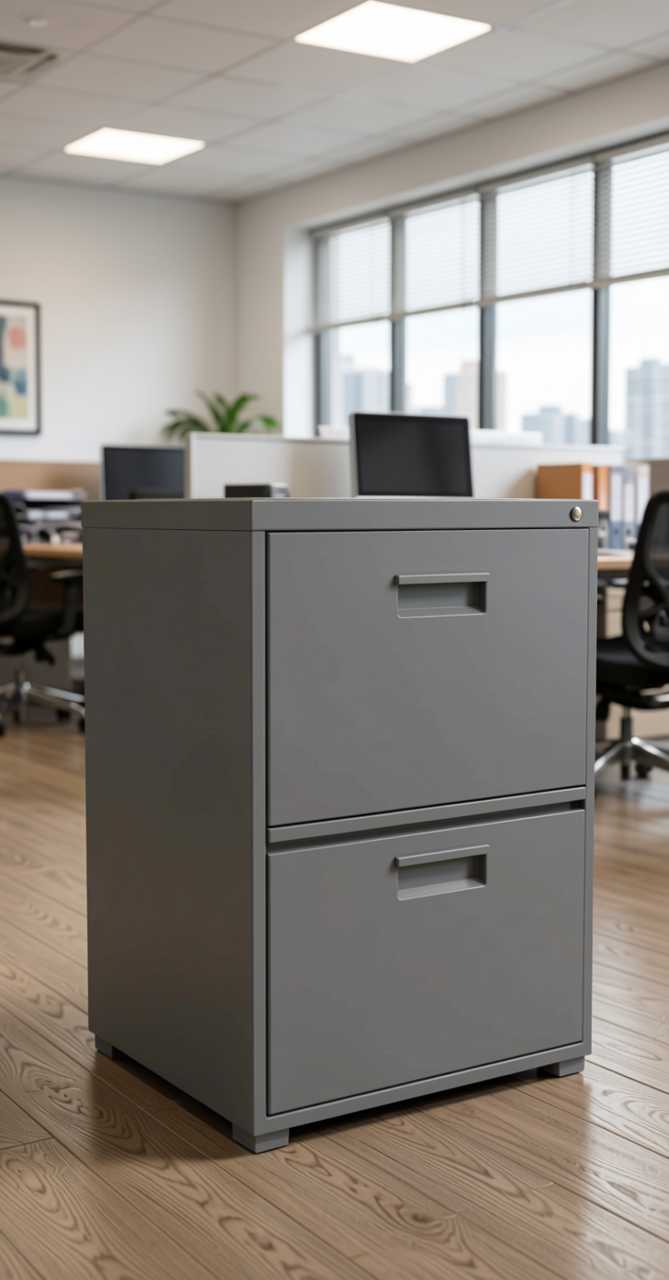 Smoke Laminate 8x4 ft Matte 1 mm - Grey Plain — application view in a office