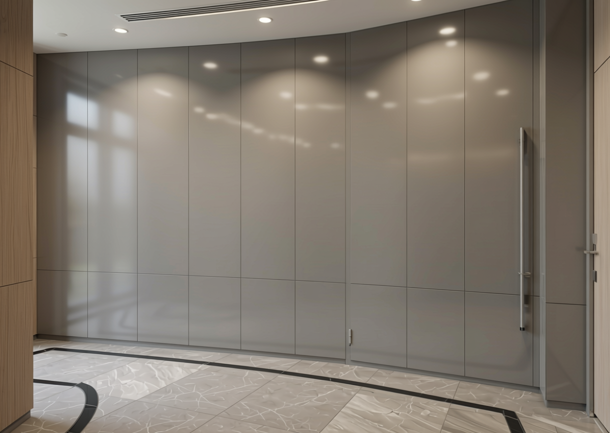 Plain Laminate 8x4 ft High Gloss 0.8 mm - LM 14439 — application view in a elegant entryway