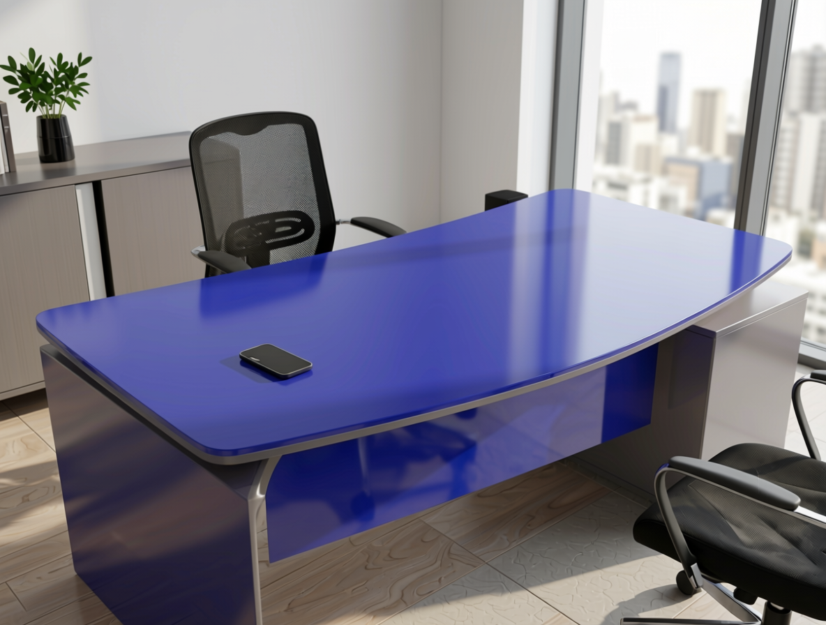 Plain Laminate 8x4 ft High Gloss 0.8 mm - LM 14450 — application view in a minimalist office