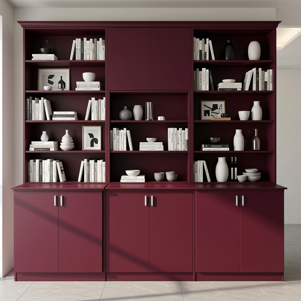 Stale Wine Plain Colors Laminate 8*4 ft Matte 1.0 mm - HER-1423 — application view in a study