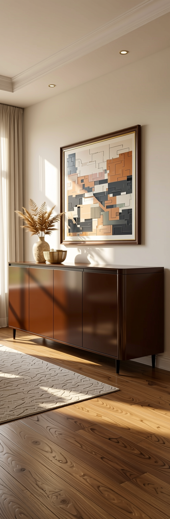 African Plain Laminate 8x4 ft Glossy 0.8 mm - 731 SG — application view in a dining room