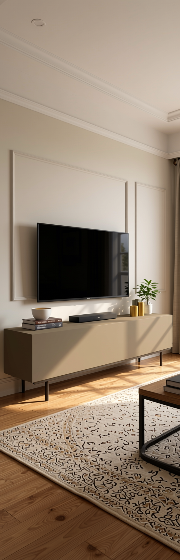 Mehndi Plain Laminate 8x4 ft Matte 0.8 mm - 744 DM — application view in a living room