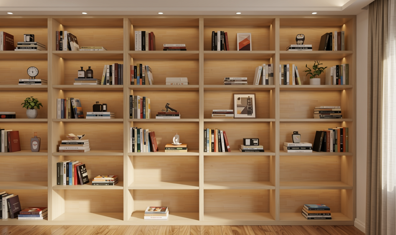 Arizona AFP Plain Laminate 8x4 ft Texture 1 mm - 1715 Beige — application view in a warm study