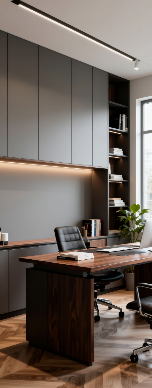 Intense Plain Laminate 8x4 ft Matte 1.5 mm - TR 1134 — application view in a bold home office